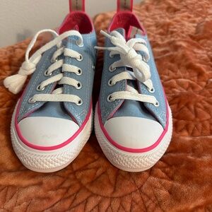 Converse Blue and Pink Low-Top Sneakers